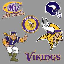 Minnesota Vikings Equipo de fútbol americano Liga Nacional de Fútbol (NFL) ventilador pared vehículo cuaderno etc calcomanías pegatinas 2