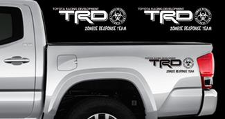 TRD ZOMBIE RESPONSE TEAM Calcomanías Toyota Tacoma Tundra Truck Vinilo Pegatinas X2