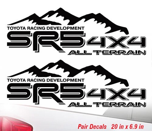 Calcomanía de vinilo SR5 4x4 Mountain Side para Toyota Tacoma Tundra