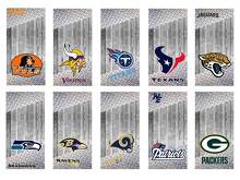 Juego de pegatinas de vinilo para tablero de cornhole con logo personalizado de equipo NFL_2