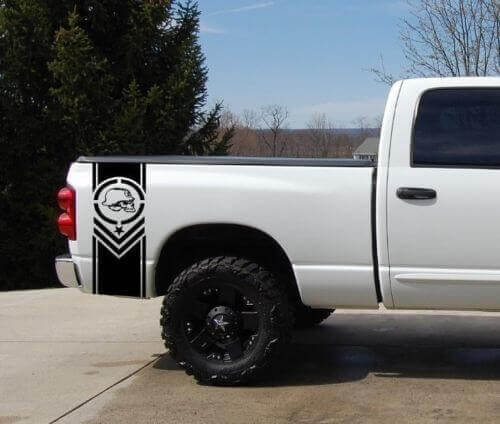 Calcomanía de Vinilo de Franja Lateral Trasera Mulisha Star para Camión Chevy Dodge Toyota GMC
