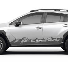 Kit de calcomanías de vinilo para paneles laterales Mountain Style para Subaru Crosstrek_3