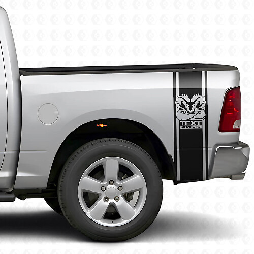 Kit de calcomanías de vinilo personalizadas con franjas laterales traseras estilo Hemi para Dodge Ram
