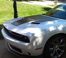 Dodge Challenger R/T Specific 2015 a 2017 R/T Scat Pack 392 Calcomanía para capó Calcomanía a rayas Blackout Scatpack
 3