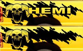 HEMI Dodge Ram Splash Grunge Skull Logo vinilo adhesivo gráfico