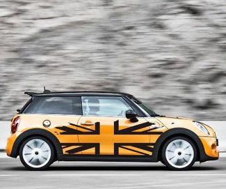 Reino Unido bandera británica Mini Cooper gráfico calcomanía pegatina apenado camión vehículo vinilo