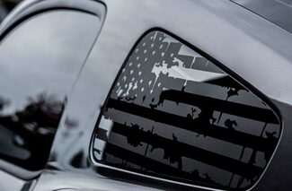 Calcomanía de vinilo de banderas de ventana 1/4 maltratadas Ford Mustang 2005