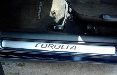 Juego de Calcomanías de Vinilo para Umbral de Puerta para Toyota Corolla