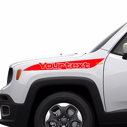 Jeep Renegade Hood Stripe Logo Gráfico Vinilo Calcomanía Adhesivo Lateral Camuflaje