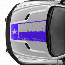 Vinilo adhesivo para capó con bandera de Texas envejecida para Dodge Ram 2015–2017_2