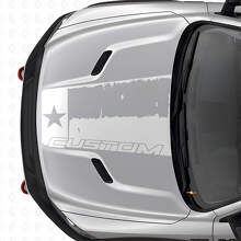 Vinilo adhesivo para capó con bandera de Texas envejecida para Dodge Ram 2015–2017_5