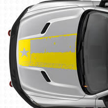 Vinilo adhesivo para capó con bandera de Texas envejecida para Dodge Ram 2015–2017_6