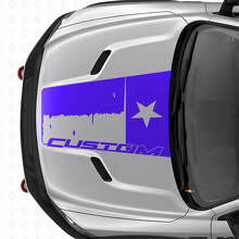 Adhesivo de vinilo para capó con bandera de Texas personalizada envejecida para Dodge Ram 2015-2017_2