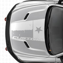 Adhesivo de vinilo para capó con bandera de Texas personalizada envejecida para Dodge Ram 2015-2017_5