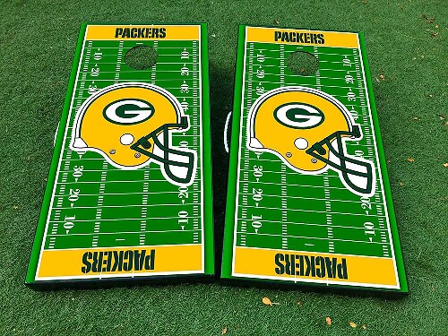 Vinilos adhesivos personalizados para tablero de cornhole con campo de equipo NFL