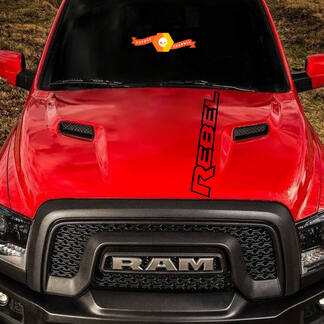 Dodge Ram Rebel Logo Hood Flare Truck vinilo calcomanía gráfico