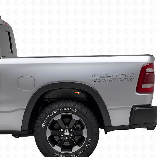 Kit de calcomanías de vinilo con letras de contorno personalizadas para la caja lateral para Dodge Ram