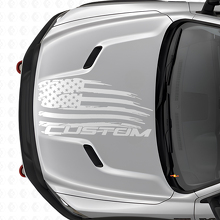 Vinilo adhesivo para capó con bandera americana desgastada y letras para Dodge Ram_5