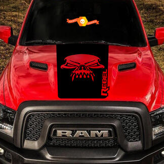 Dodge Ram Skull Rebel Hood Logo Camión Vinilo Calcomanía Gráfico Pickup SUV