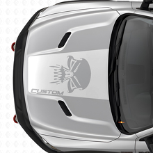 Calcomanía de vinilo con logo de capó personalizado de calavera para Dodge Ram_5