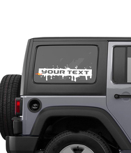 Calcomanía de vinilo de letras con estilo pintura salpicada para ventana lateral para Jeep Wrangler Rubicon Sahara 2