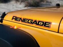 2 uds RENEGADE 2 colores pegatina lateral para capó calcomanía guardabarros gráfico JEEP WRANGLER RENEGADE
 2