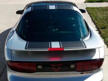 Kit de vinilo de calcomanías con doble franjas para capó, techo y alerón para Pontiac Firebird Trans Am 1998-2002_2