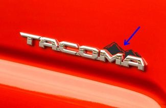Calcomanías de montaña de vinilo negro mate premium para Toyota Tacoma 2016+