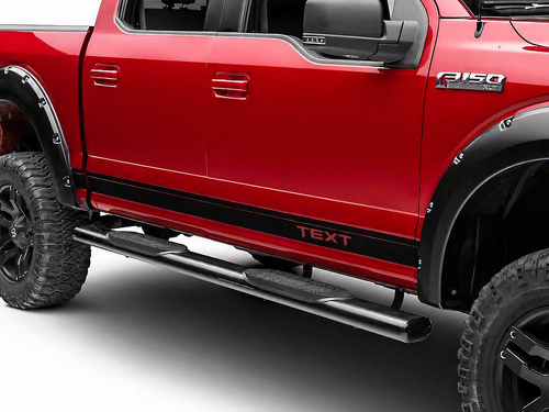 CALCOMANÍA DE VINILO CON RAYAS NEGRAS PARA EL PANEL LATERAL DE FORD F-150