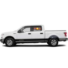 Calcomanía adhesiva con logotipo de rayas basculantes negras para Ford F150
 2