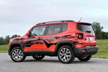 Jeep Renegade Technical Grunge Stripe Sticker Gráfico Vinilo Calcomanía Adhesivo Lateral 2