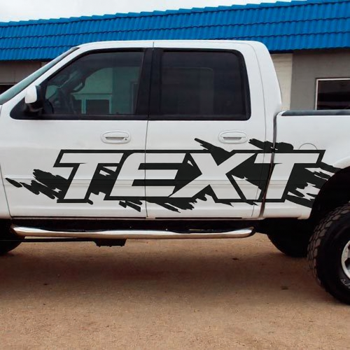 Texto Salpicadura Grunge Gráficos Vinilo Lateral Pegatina Adhesiva para Ford F-150