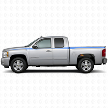 Kit de calcomanías decorativas de franjas laterales de vinilo para Chevy Silverado 2006-2013_2