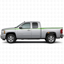 Kit de calcomanías decorativas de franjas laterales de vinilo para Chevy Silverado 2006-2013_3