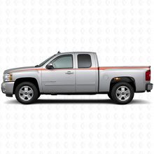Kit de calcomanías decorativas de franjas laterales de vinilo para Chevy Silverado 2006-2013_4