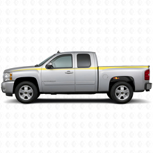 Kit de calcomanías decorativas de franjas laterales de vinilo para Chevy Silverado 2006-2013_5
