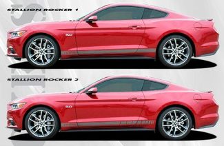 2015-2017 Ford Mustang Stallion Rocker Stripe Kit de gráficos de vinilo