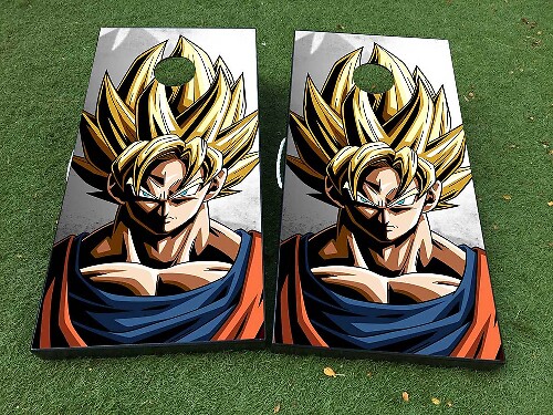 Set de Vinilos Adhesivos para Tablero de Cornhole Inspirado en Anime de Dragon Ball