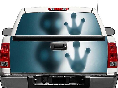 Calcomanía de Vinilo para Ventana Trasera o Portón Trasero Alien Hand para Camionetas Pick-up y SUVs