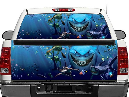 Vinilo adhesivo para ventana trasera o portón trasero de Finding Nemo para pick-ups y SUVs