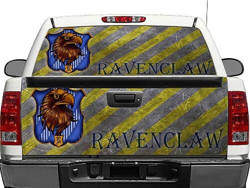 Adhesivo de vinilo para ventana trasera o portón trasero con logo de Ravenclaw de Harry Potter para camiones pick-up y SUV