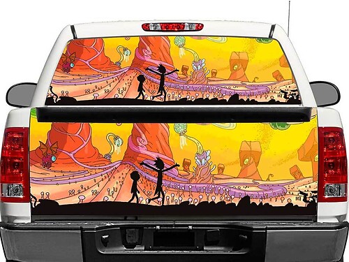 Vinilo adhesivo para ventana trasera o portón trasero de Rick y Morty para camiones