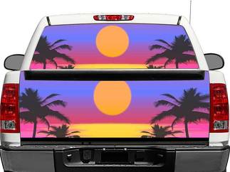 Sunset Art ventana trasera o portón trasero calcomanía pegatina camioneta SUV coche