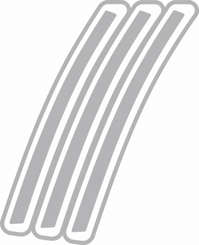 Faux Vent Triple Outline Bar Accent Pair Universal Adhesivo de vinilo para Chevrolet Camaro 2014-2015