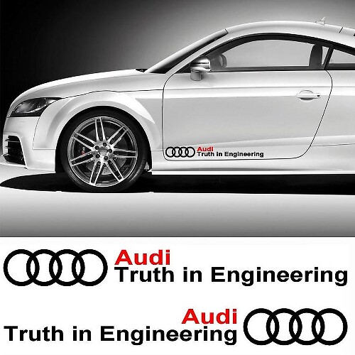 Verdad en Ingeniería y Vinilo Adhesivo con Logotipo de Audi para Puerta Audi TT