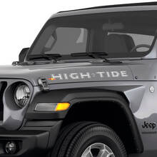 Calcomanías de vinilo con letras High Tide para el capó lateral del Jeep Wrangler_3