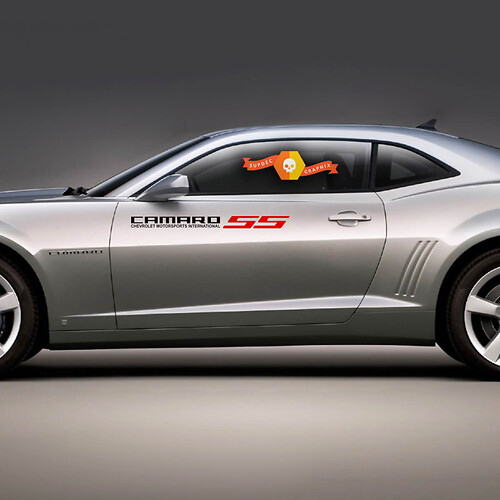 Adhesivo de vinilo lateral con logo Camaro SS para Chevrolet Camaro