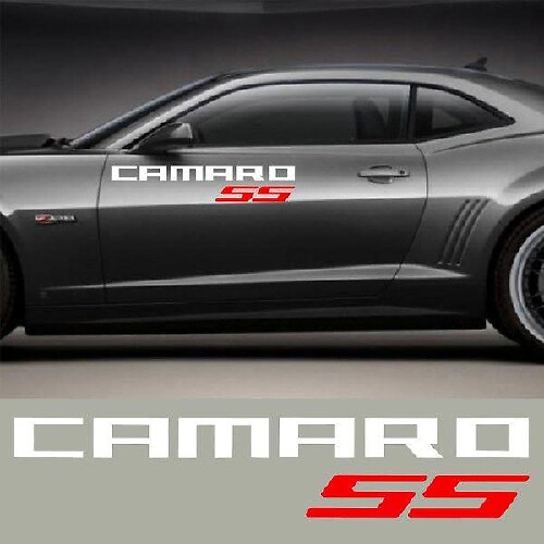 Calcomanía de vinilo lateral con logo SS para Chevrolet Camaro