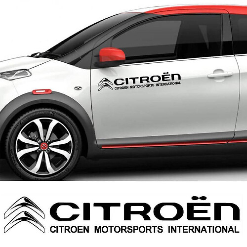 Conjunto de adhesivos vinilo lateral internacional de Citroen Motorsports para Citroen
