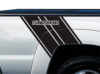 Turbo Diesel Truck Bed Stripes Calcomanías gráficas de vinilo